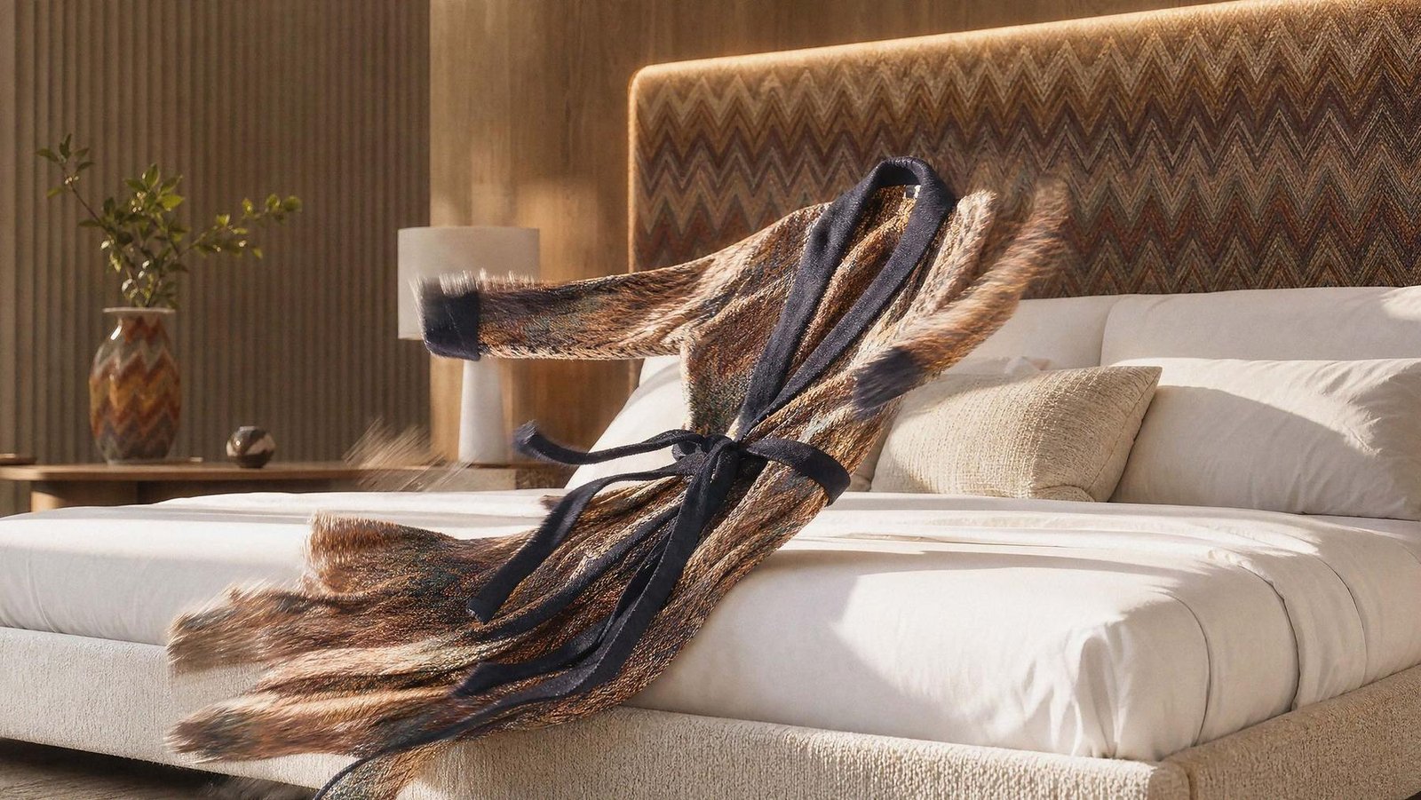 Master bedroom with Missoni accents