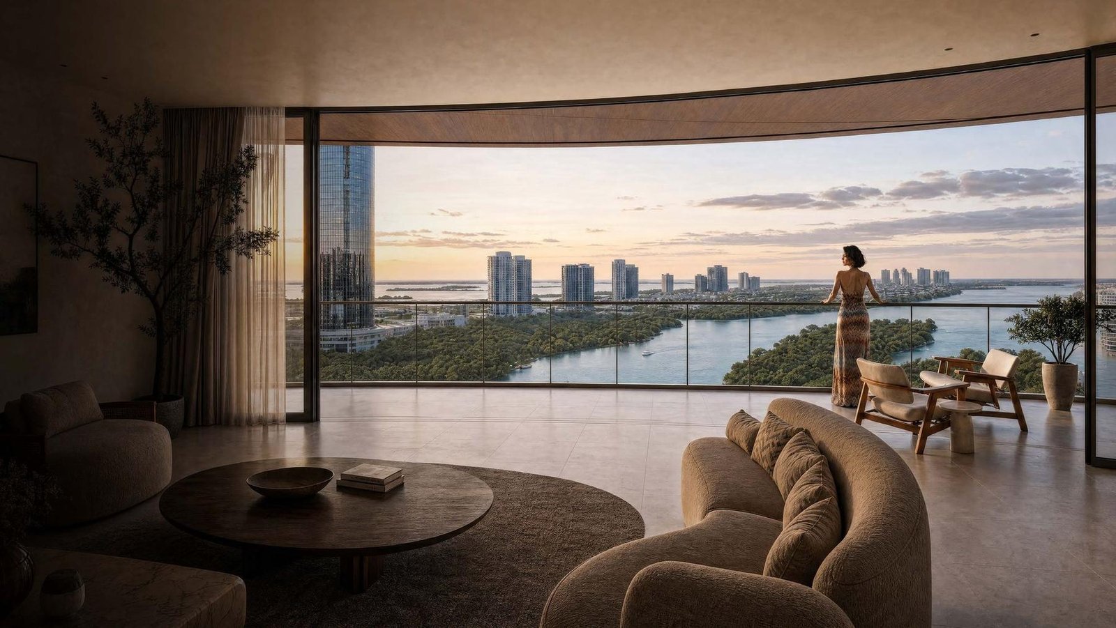Lounge with island views